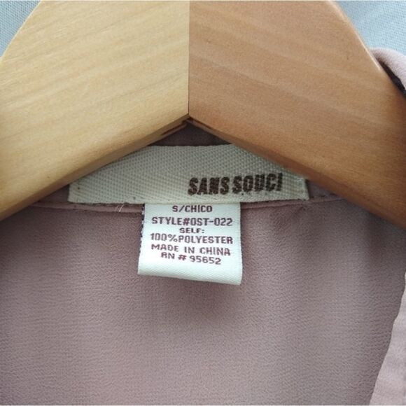 Sans Souci sheer sleeveless blouse. Size small. - Picture 3 of 4